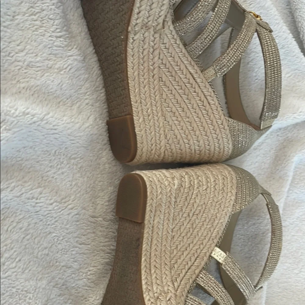 Michael Kors Gold Gladiator Sandals with Zipper - Picture 9 of 15